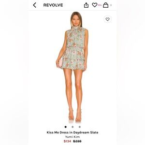 Yumi Kim Kiss Me Dress, daydream slate, floral, size small